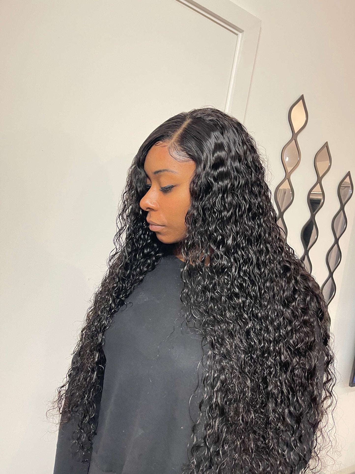 Curly lace front Wig 20''- Virgin Hair